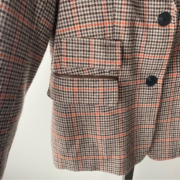 Ebossy Women's Plaid Blazer - Brown and Red - Picture 6 of 11